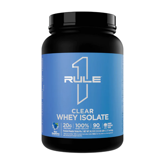 Rule1 Clear Whey Isolate 27 Serves Blue Raspberry