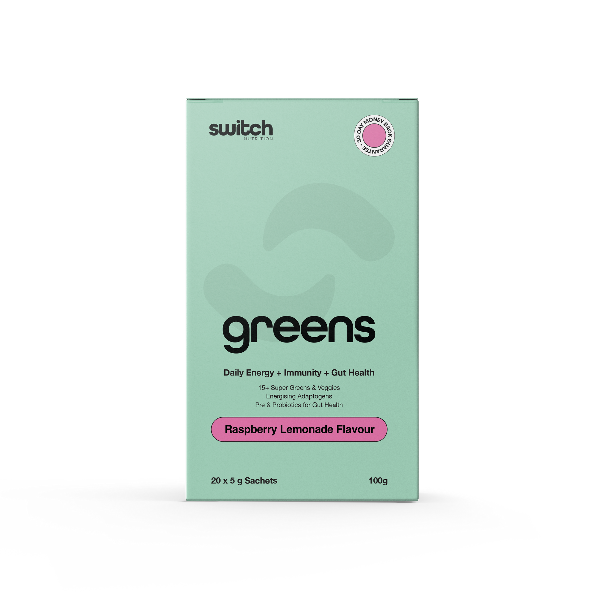 Switch Nutrition Greens 20 Serves Raspberry Lemonade