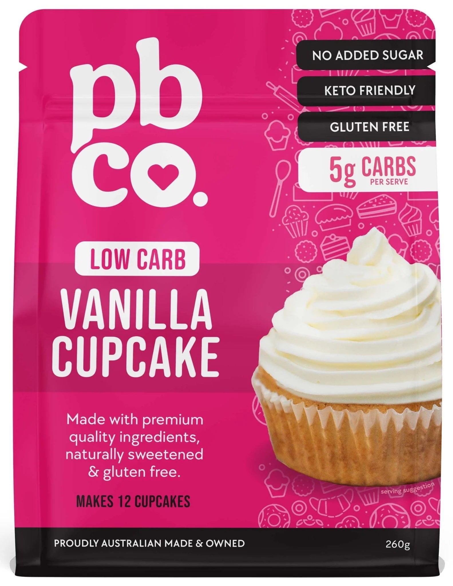 PBCO Vanilla Cupcake Mix 200GM