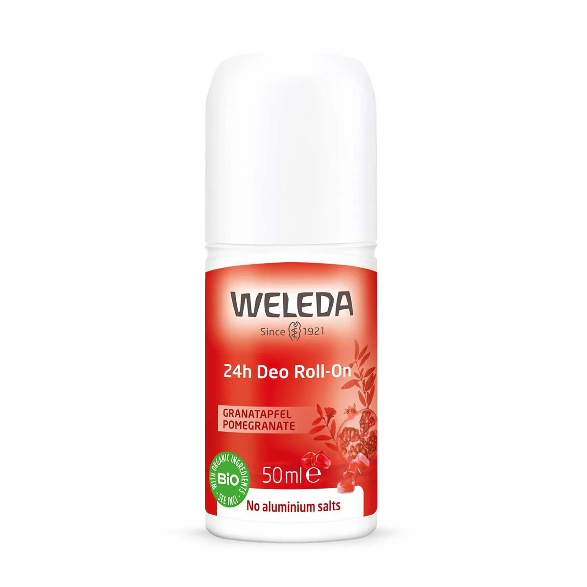 WELEDA Organic 24hr Roll-On Deodorant 50ml Pomegranate
