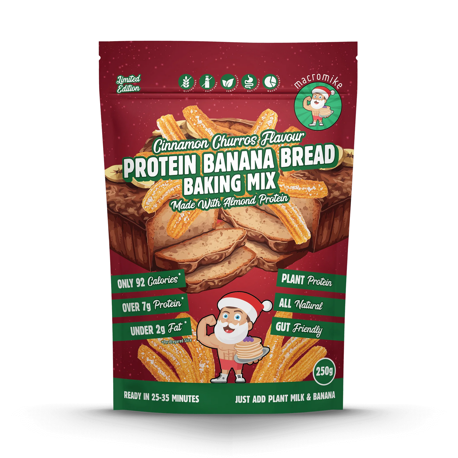 Macro Mike Banana Bread 250G Christmas Cinnamon Churros