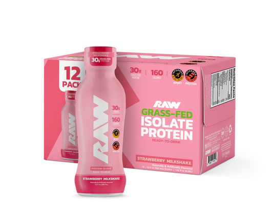 RAW CBUM Isolate Protein RTD 355ml Strawberry Milkshake